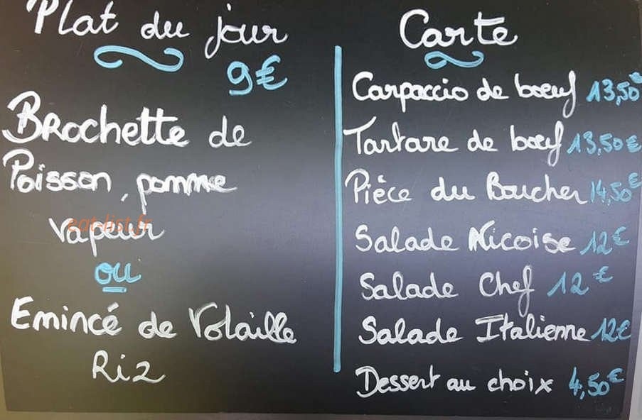 La Petite Ardoise — carte page 1