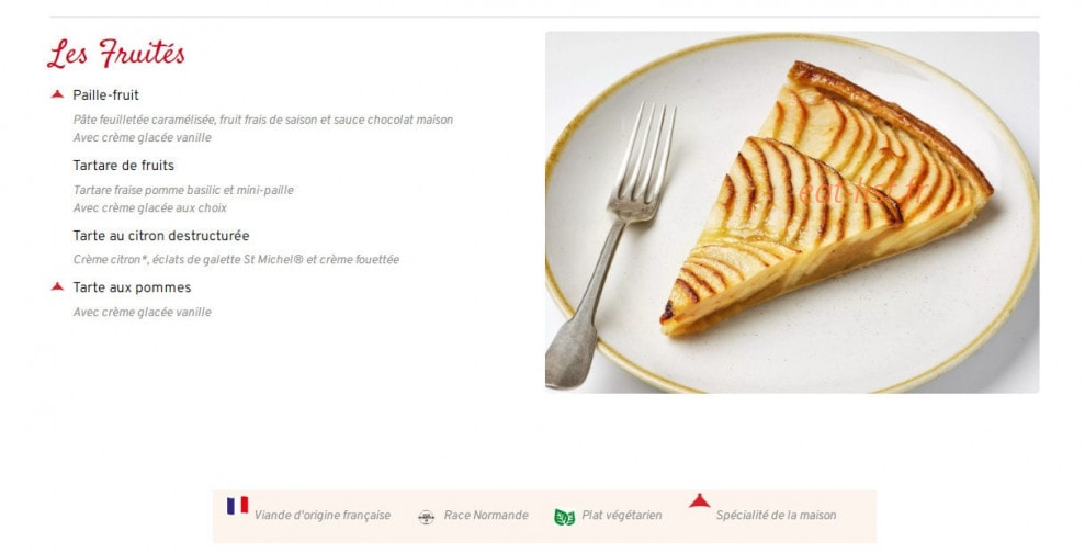 Courtepaille — carte page 9
