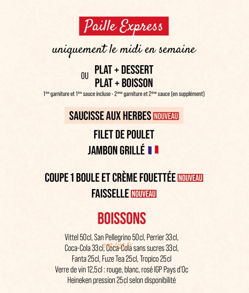 Courtepaille — carte page 2