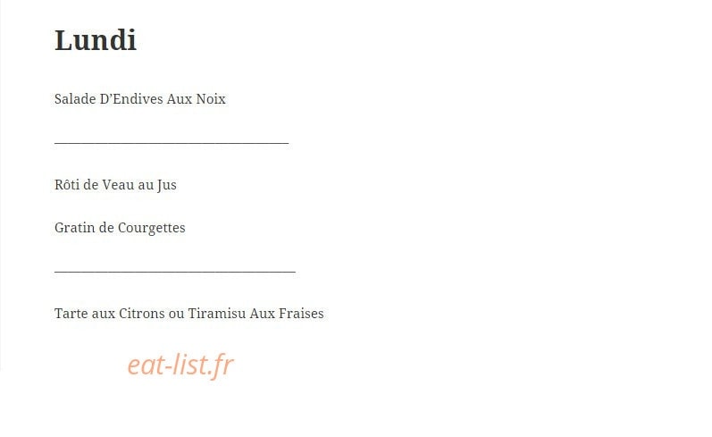 Carte et menu de Brasserie du Théatre à Villefranche sur Saone — Menu du jour