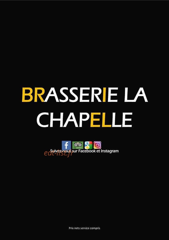 carte et menu Brasserie La ChapelleVillefranche sur Saone