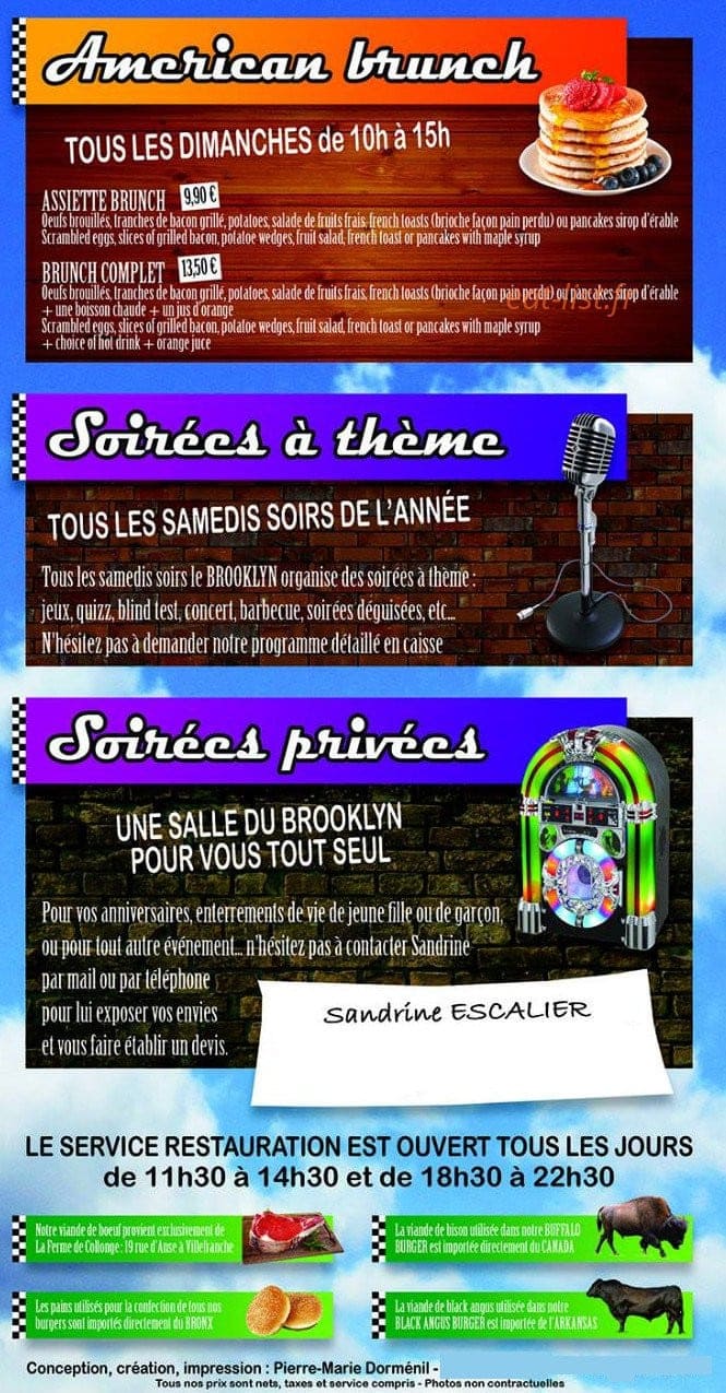 Brooklyn Pub and Diner — carte page 6