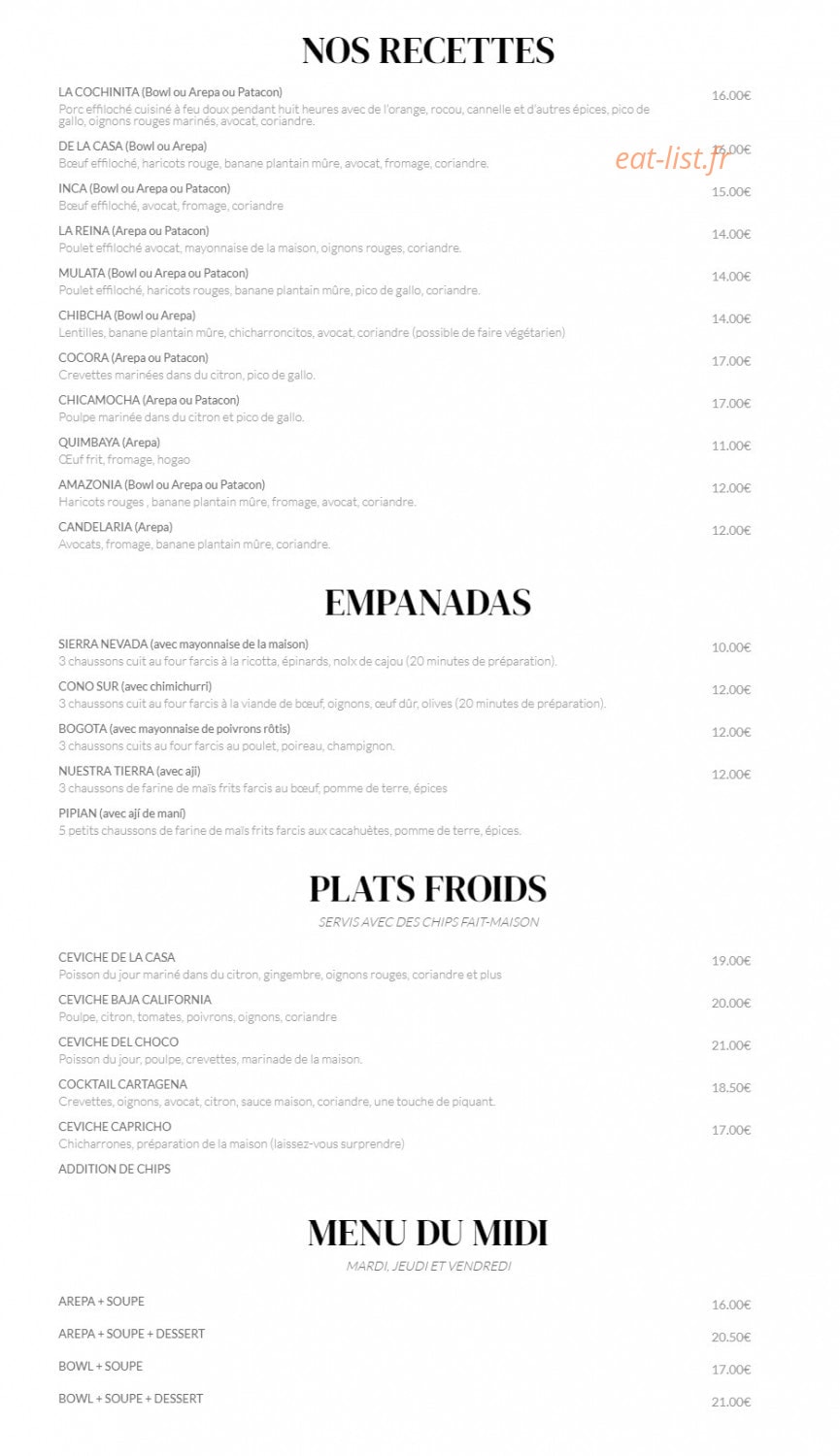 Capricho — carte page 2