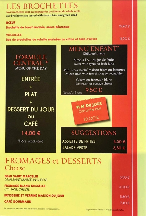 Central Caffe — carte page 3