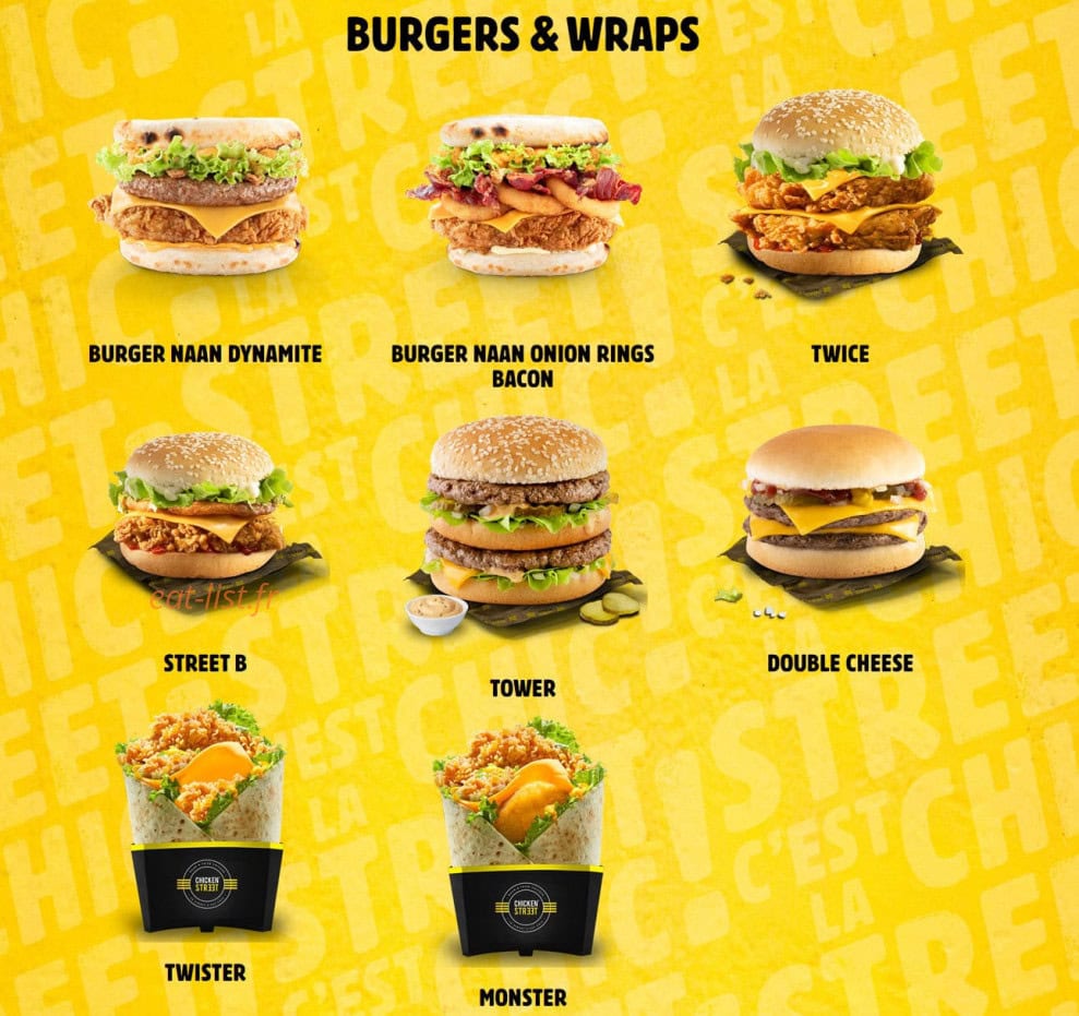 Chicken Street — carte page 3