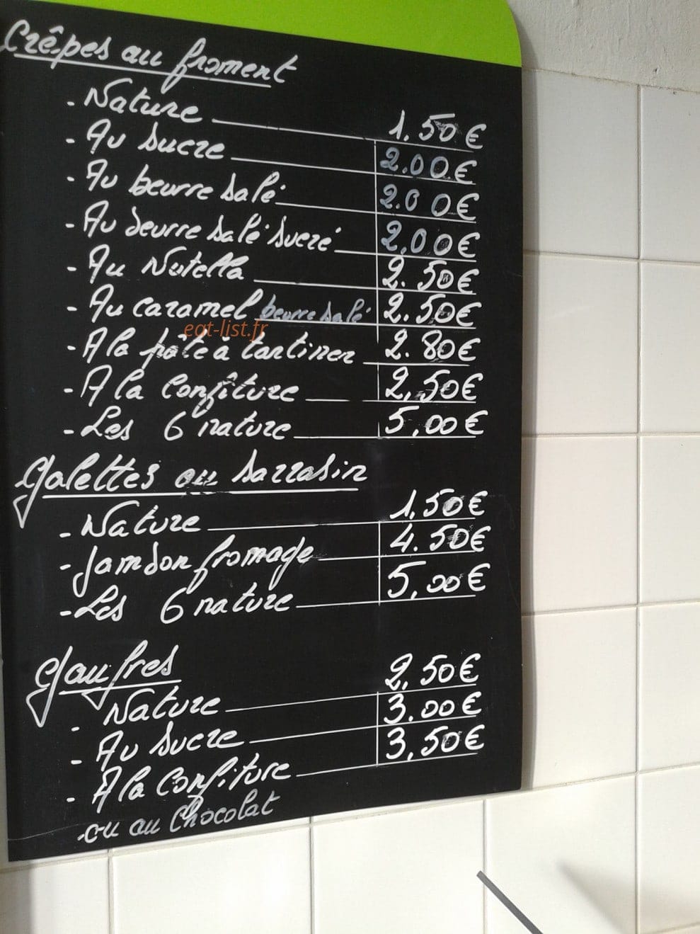 Coeur de crêpes — carte page 1