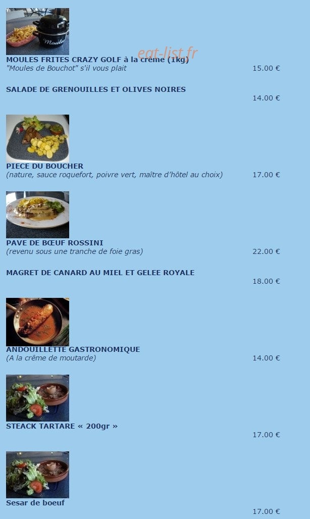 Crazy Golf — carte page 2