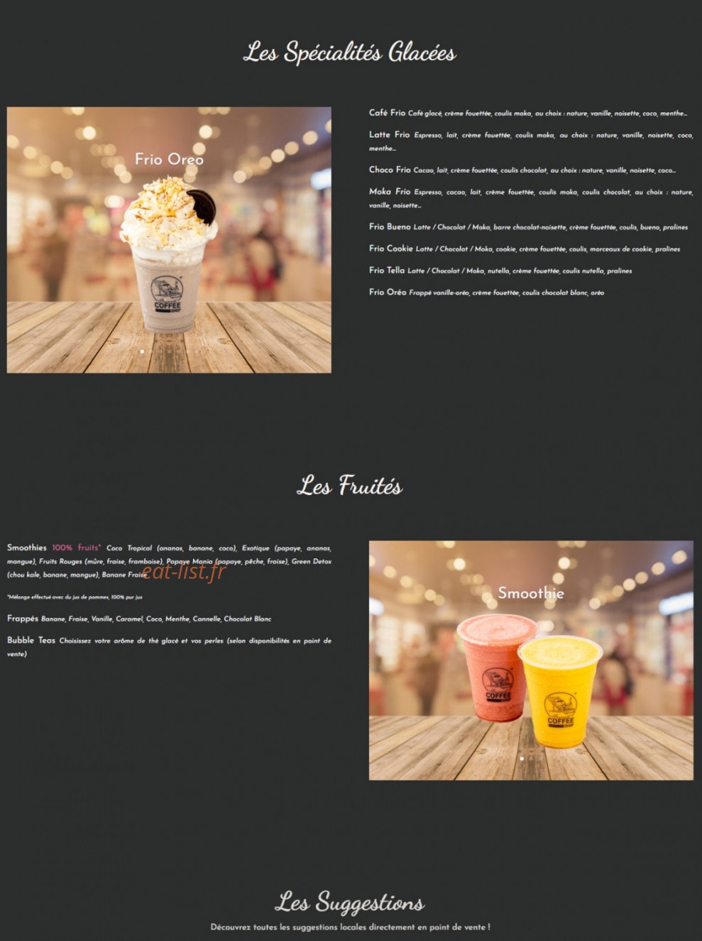 French Coffee Shop — carte page 3