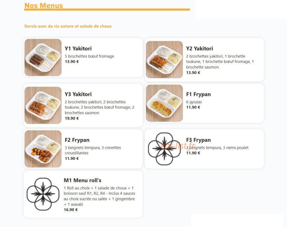 Gold & Roll's — carte page 2