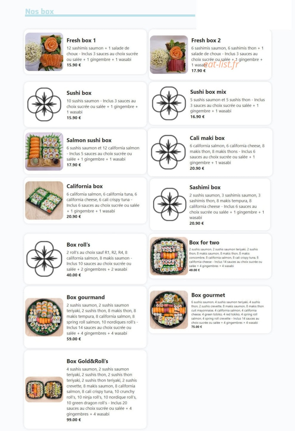 Gold & Roll's — carte page 3