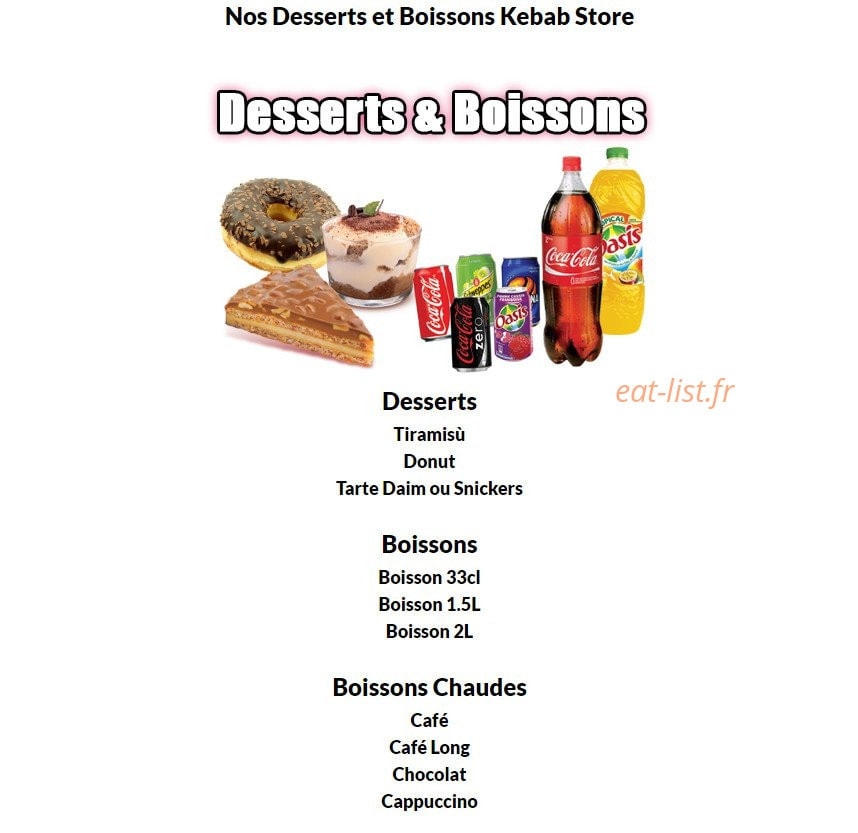 Kebab Store — carte page 3