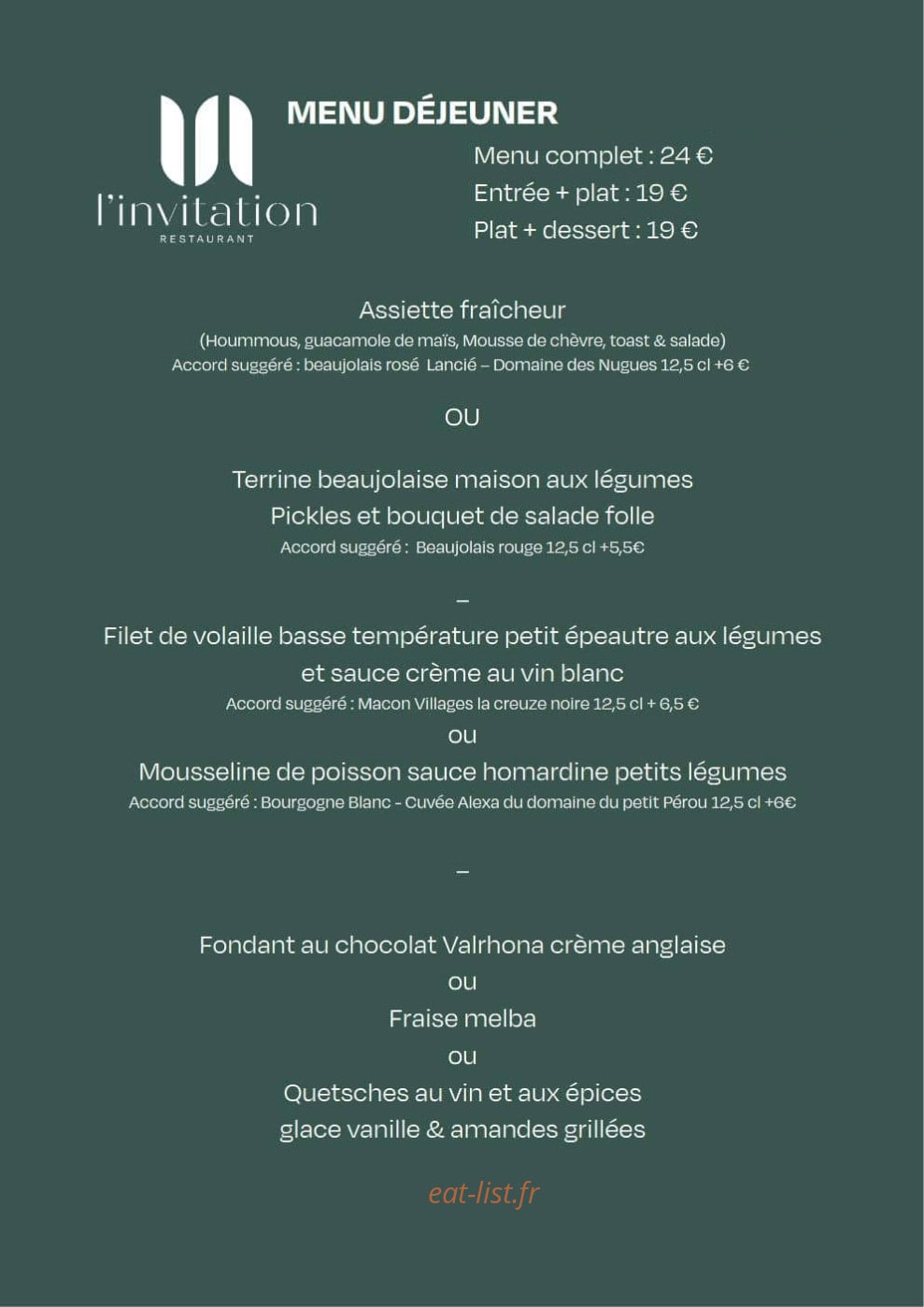 L'invitation — carte page 2