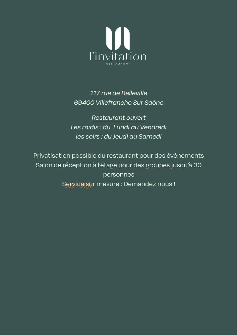 L'invitation — carte page 3