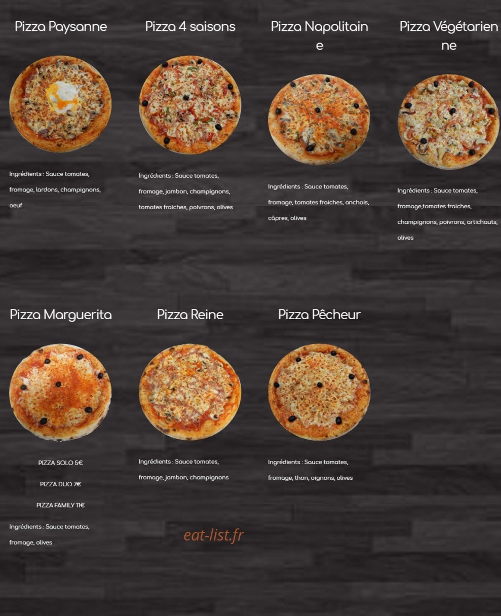 L'oriental express pizza — carte page 3