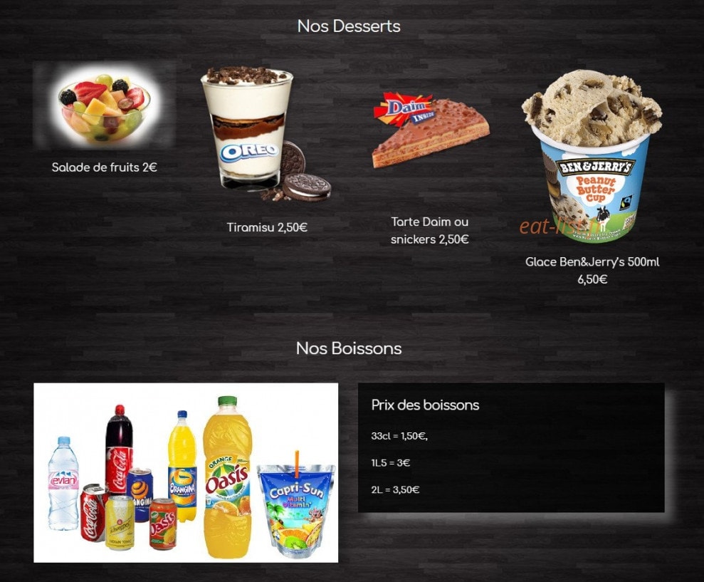 L'oriental express pizza — carte page 8
