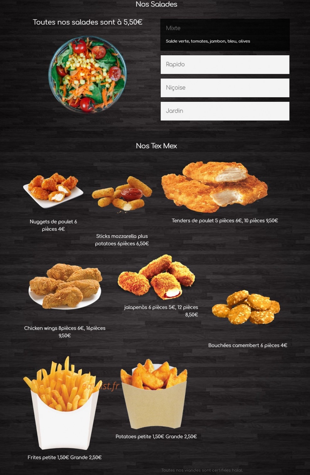L'oriental express pizza — carte page 7