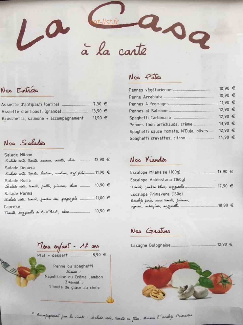 La Casa — carte page 1