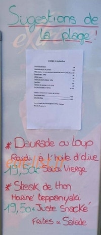 La Plage — carte page 1