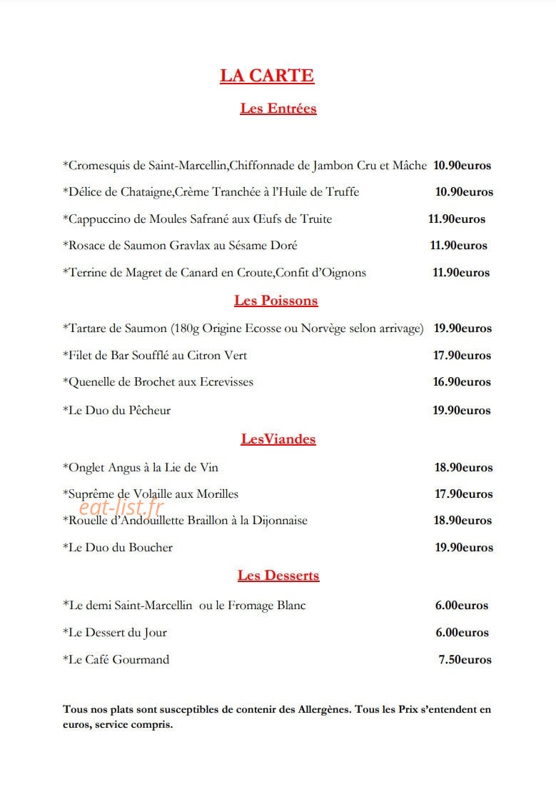 Le duo des saveurs — carte page 3
