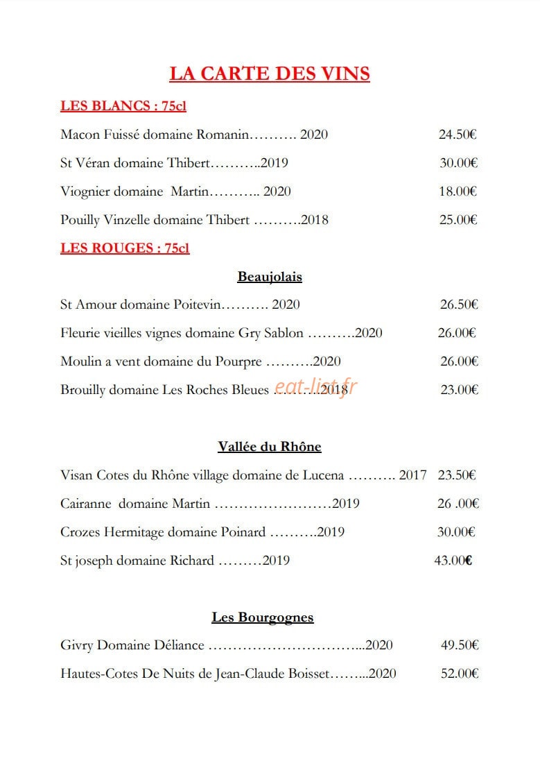 Le duo des saveurs — carte page 6