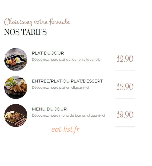 Le duo des saveurs — carte page 1