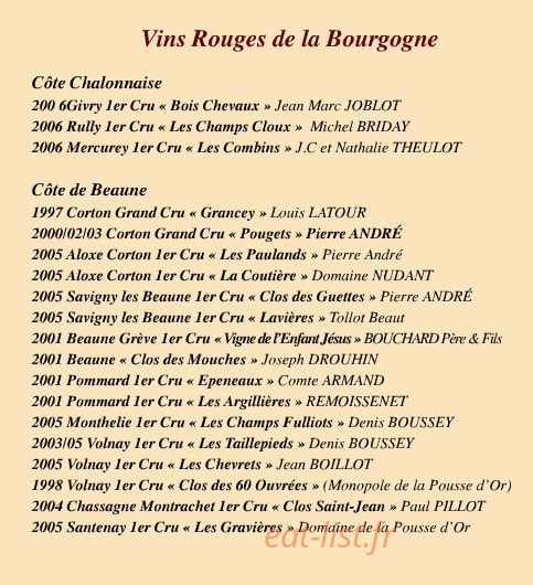 Le Faisan Doré — carte page 4