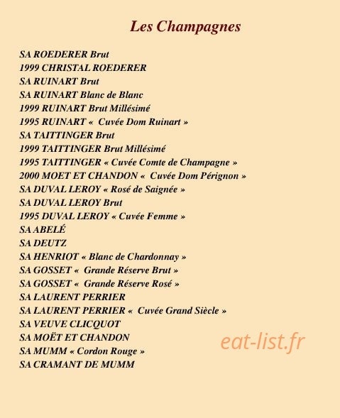 Le Faisan Doré — carte page 5