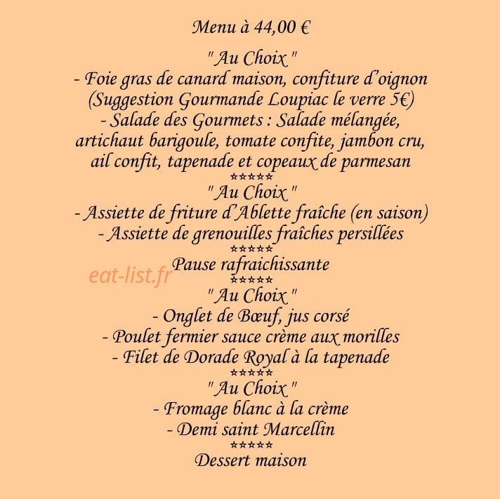 Carte et menu de Le Rive Gauche à Beauregard à Villefranche sur Saone — Menu à 44€