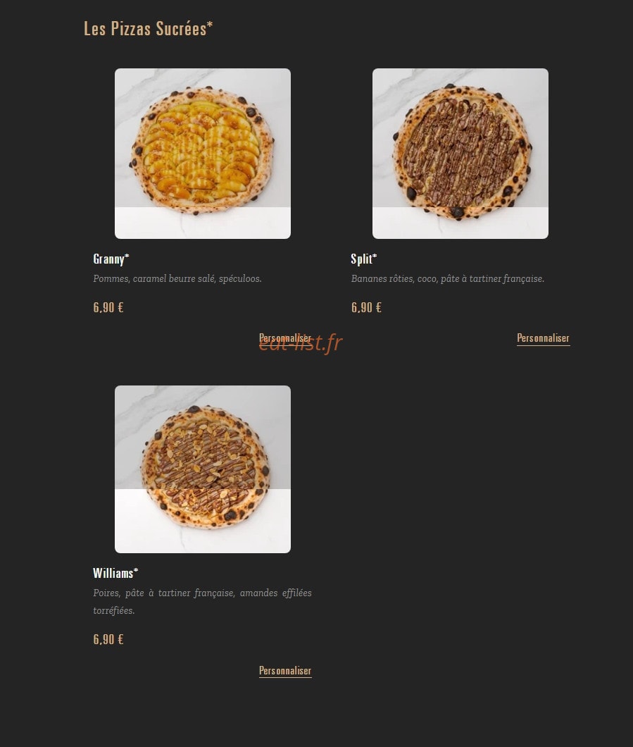 Pizza Cosy — carte page 8