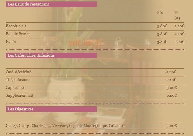 Restaurant L'Epicerie — carte page 11