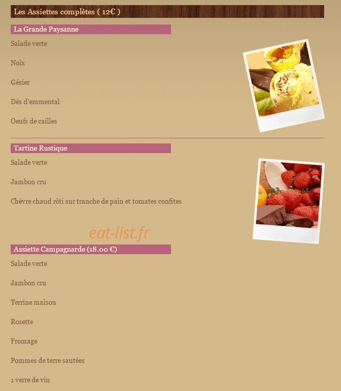 Restaurant L'Epicerie — carte page 6