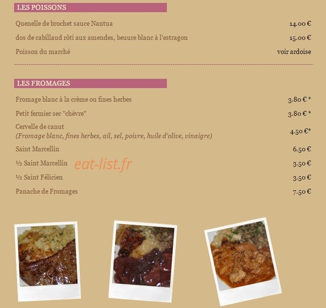 Restaurant L'Epicerie — carte page 3