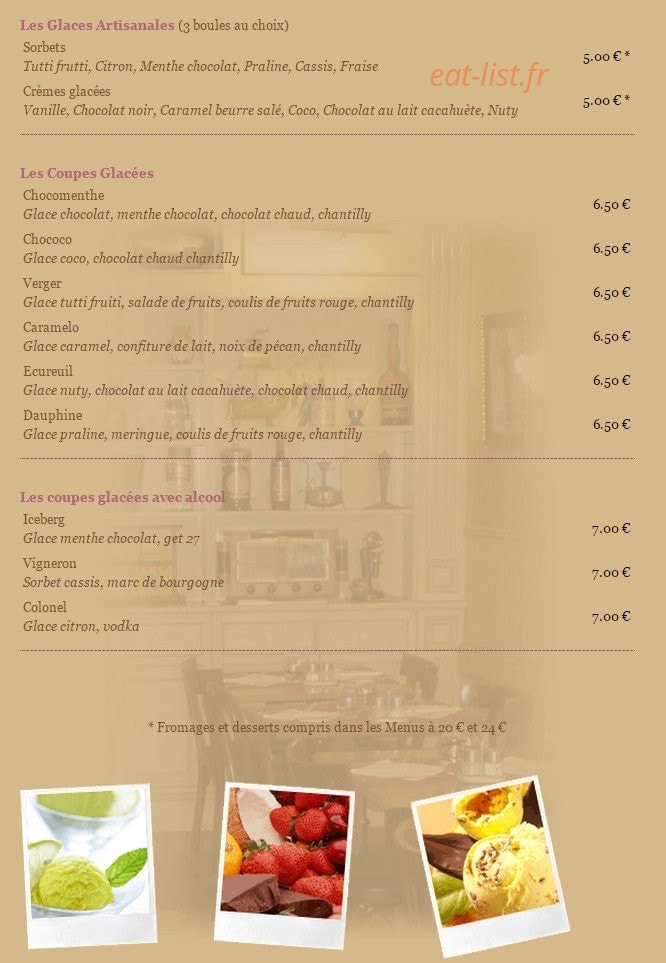 Restaurant L'Epicerie — carte page 5