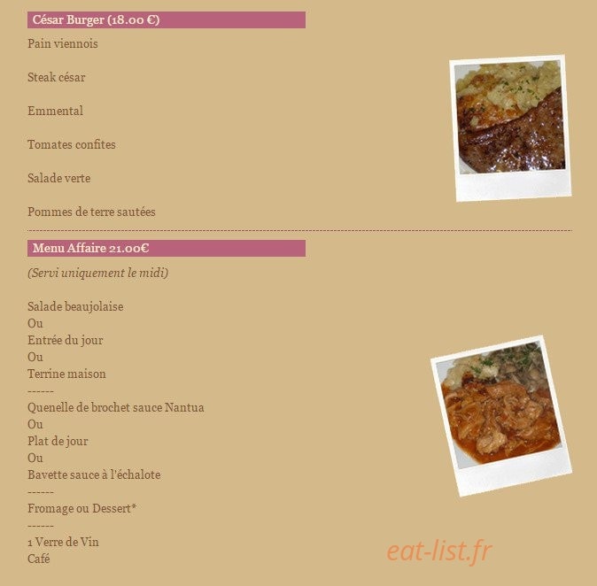Restaurant L'Epicerie — carte page 7