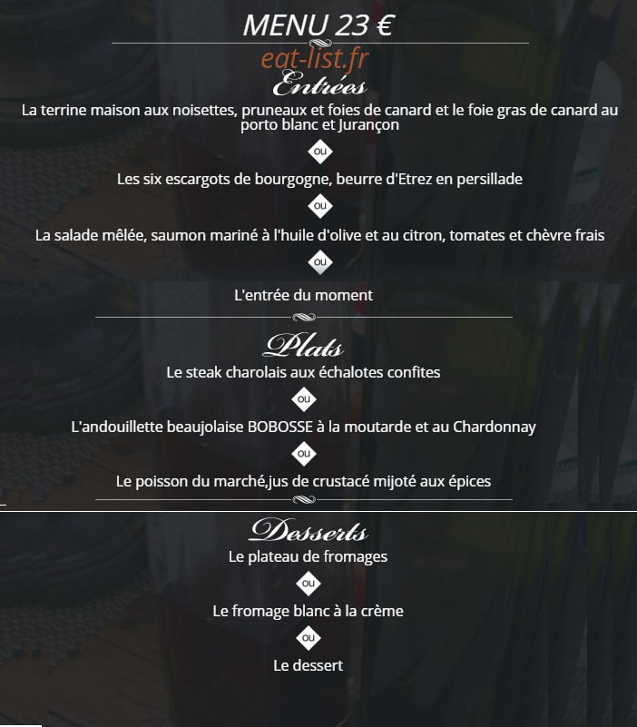 Restaurant La Grande — carte page 1