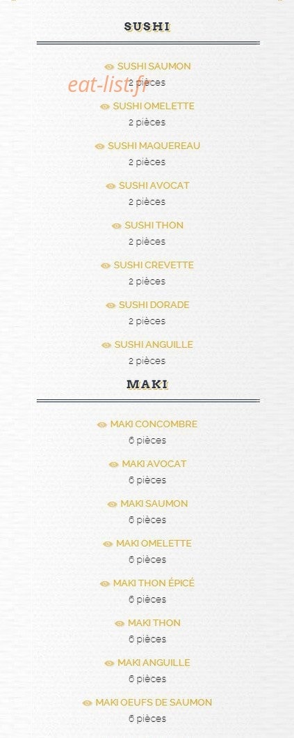 Carte et menu de Sushi Academie à Villefranche sur Saone — Sushi et Maki