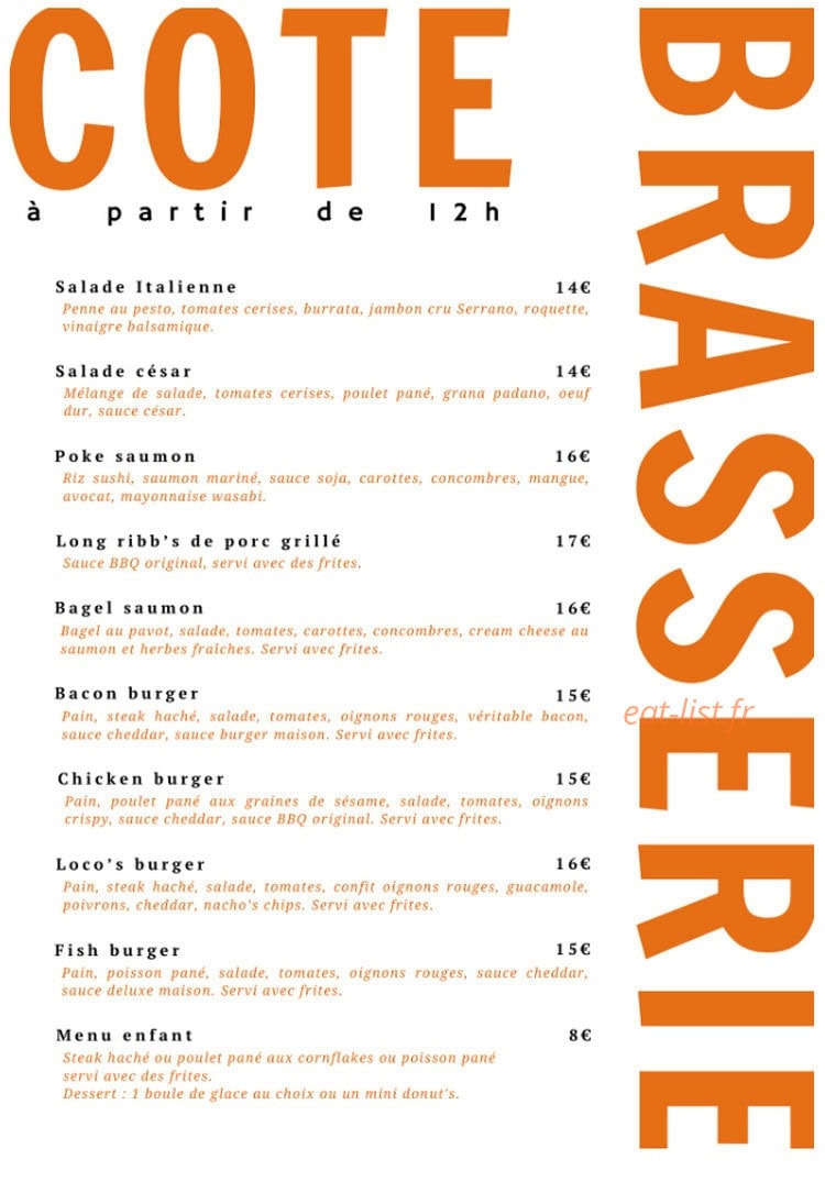 WynWood Pub — carte page 1