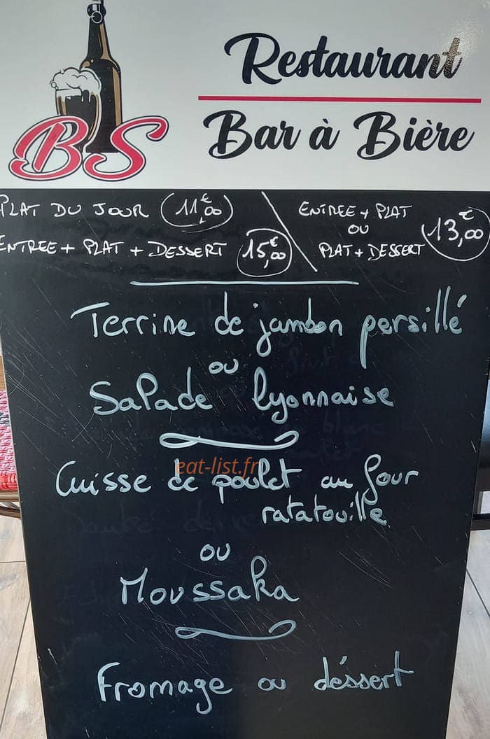 Bs  restaurant bar à Bière — carte page 1