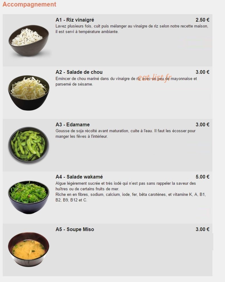 Kajirō Sushi — carte page 13