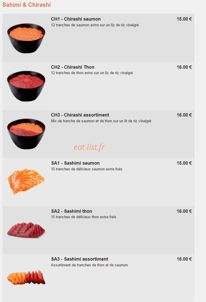 Kajirō Sushi — carte page 5