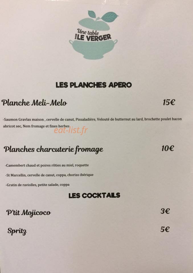 Une table dans le verger — carte page 2