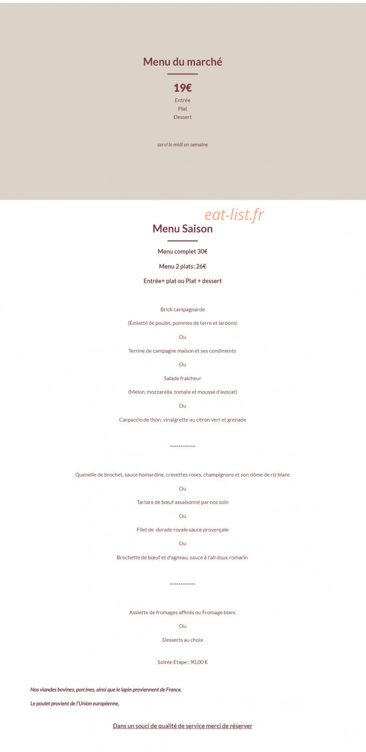 Hôtel de la Poste — carte page 1