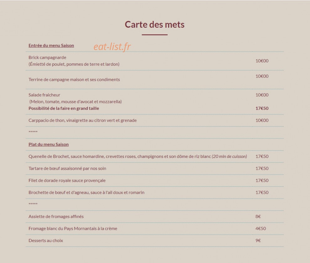 Hôtel de la Poste — carte page 2