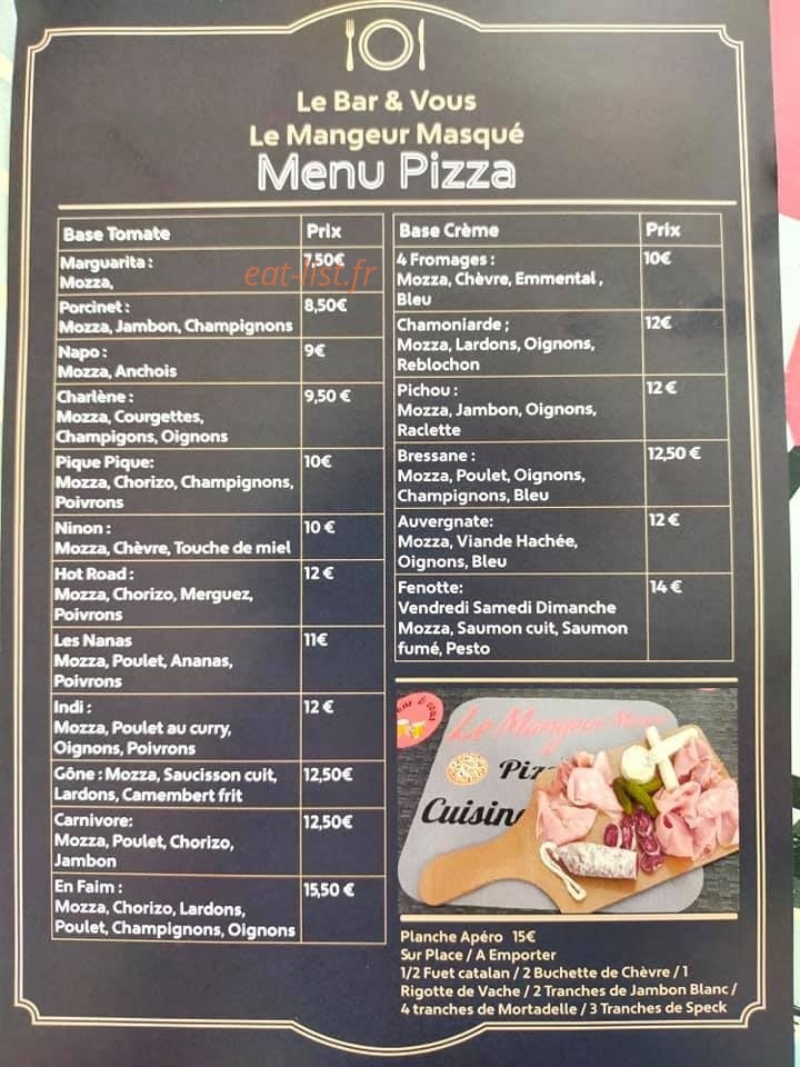 Le Bar & Vous — carte page 2