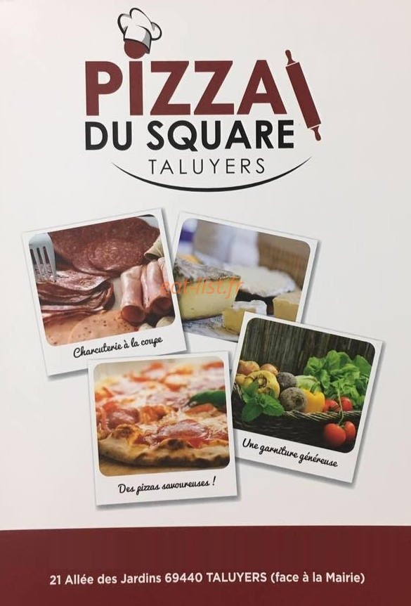 Pizza du square — carte page 1