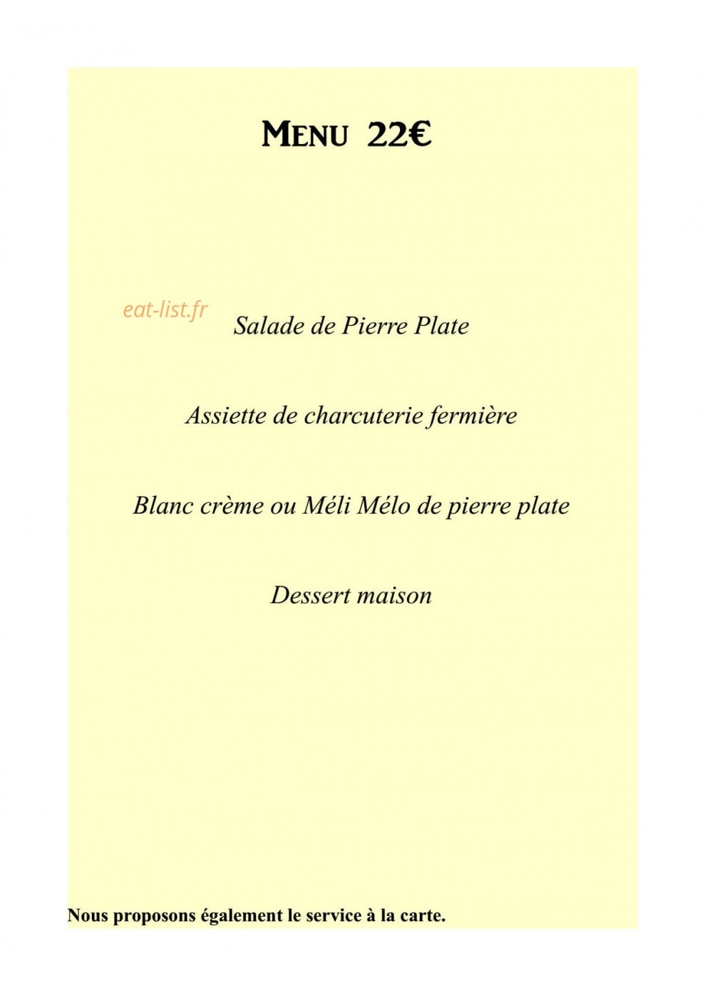 Pierre Plate — carte page 1
