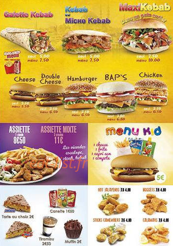 Délice Kebab — carte page 3