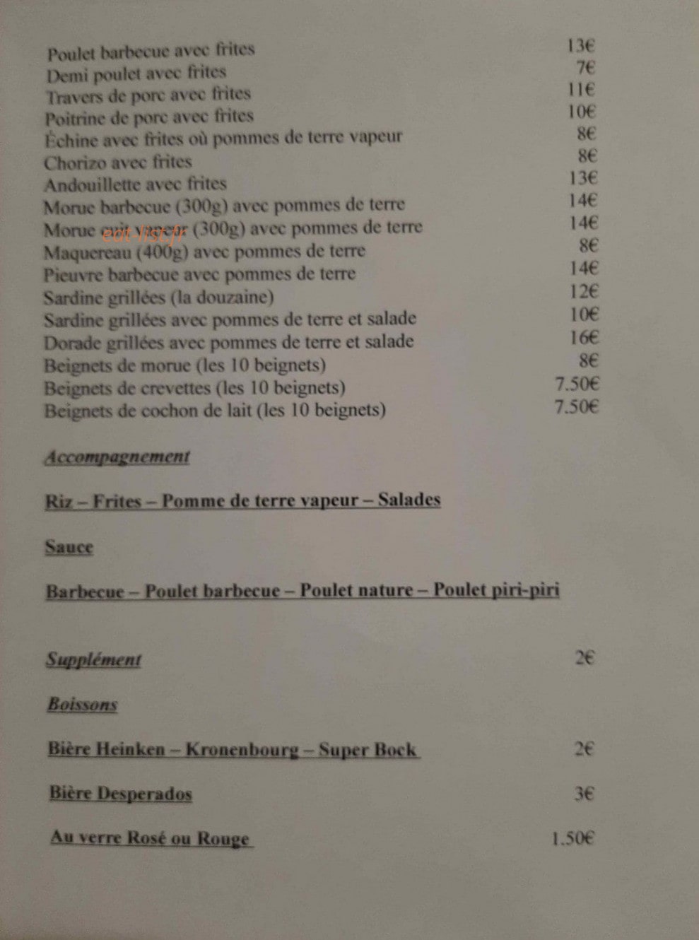 churrasqueira / barbecue chez luis — carte page 2