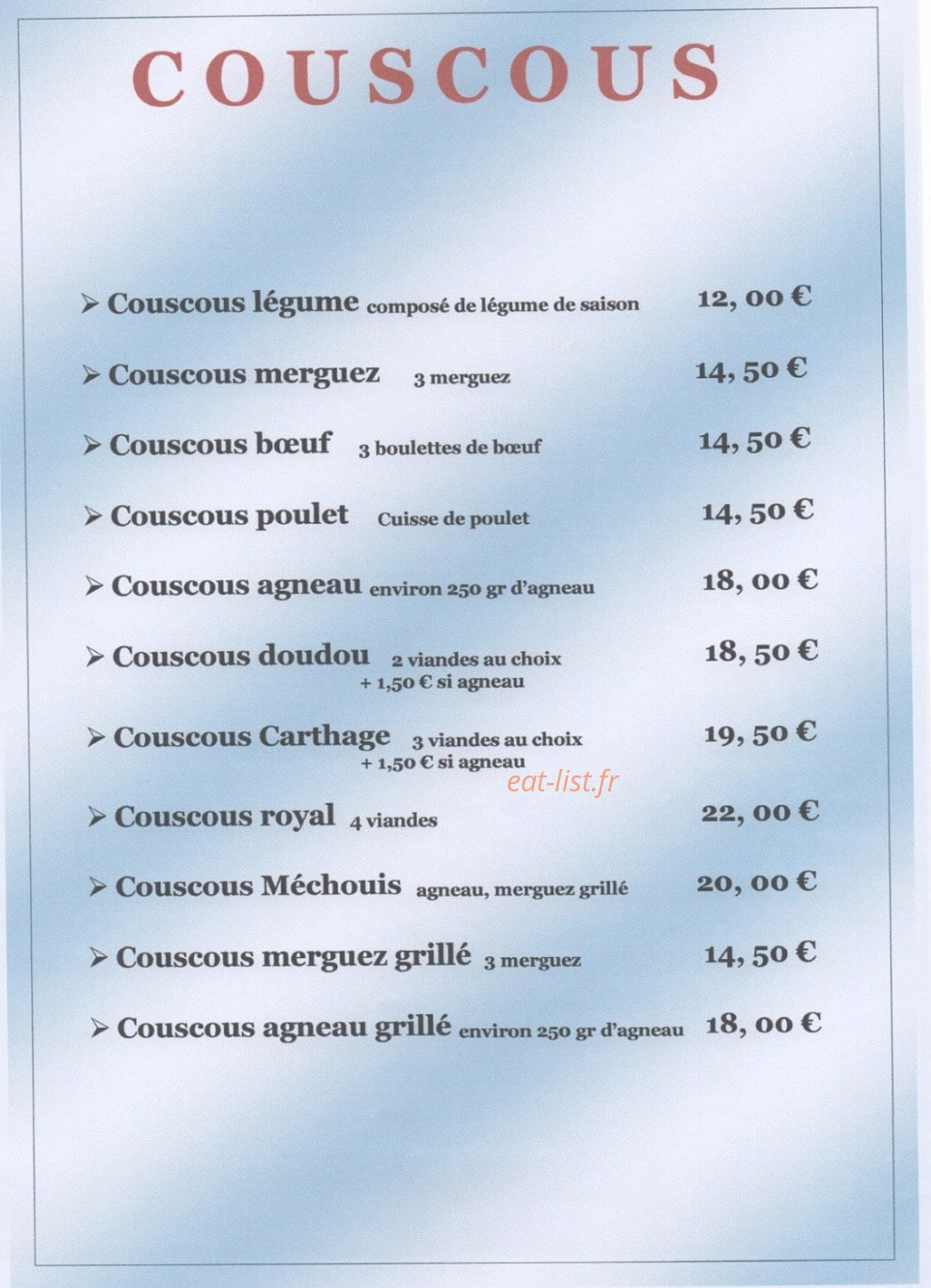 Le Petit Chalet — carte page 4