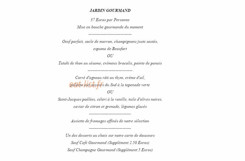 Le Jardin Gourmand — carte page 2